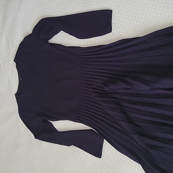 Shimmer Pleated Sweater Dress - Picture 7 of 8
